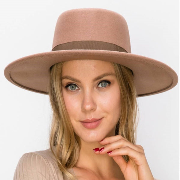 Wide Brim Boater Hat