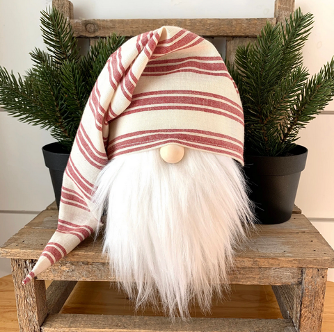 RED Striped Gnome, slouch hat