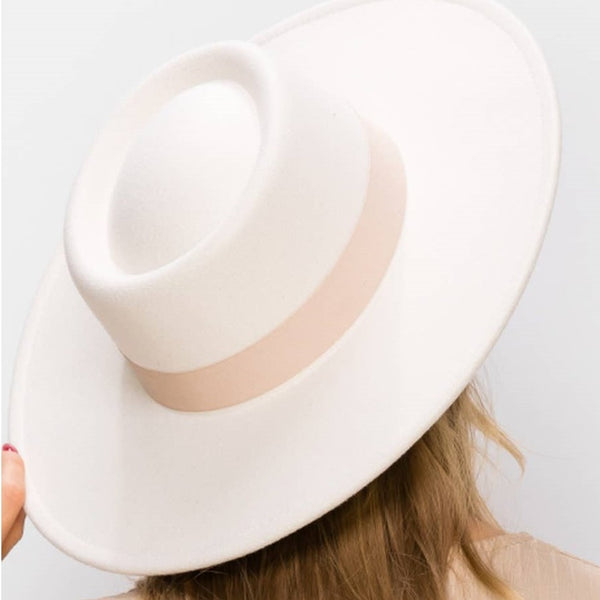 Wide Brim Boater Hat